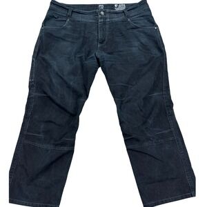 Kuhl Gunslinger Jeans Mens 40x32 Indigo Patina Dyed Baggy Vintage Utility Hiking